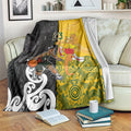 Aotearoa New Zealand And Australia Basketball Custom Blanket Maori Tribal Tattoo And Aboriginal Dot Art Heritage