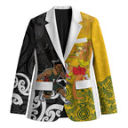 Aotearoa New Zealand And Australia Basketball Custom Blazer Maori Tribal Tattoo And Aboriginal Dot Art Heritage