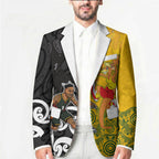 Aotearoa New Zealand And Australia Basketball Custom Blazer Maori Tribal Tattoo And Aboriginal Dot Art Heritage
