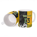 Aotearoa New Zealand And Australia Basketball Custom Ceramic Mug Maori Tribal Tattoo And Aboriginal Dot Art Heritage