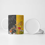 Aotearoa New Zealand And Australia Basketball Custom Ceramic Mug Maori Tribal Tattoo And Aboriginal Dot Art Heritage