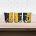 Aotearoa New Zealand And Australia Basketball Custom Ceramic Mug Maori Tribal Tattoo And Aboriginal Dot Art Heritage