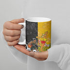 Aotearoa New Zealand And Australia Basketball Custom Ceramic Mug Maori Tribal Tattoo And Aboriginal Dot Art Heritage