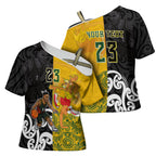 Aotearoa New Zealand And Australia Basketball Custom Cross Shoulder Shirt Maori Tribal Tattoo And Aboriginal Dot Art Heritage