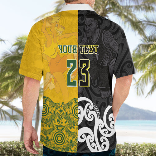 Aotearoa New Zealand And Australia Basketball Custom Hawaiian Shirt Maori Tribal Tattoo And Aboriginal Dot Art Heritage