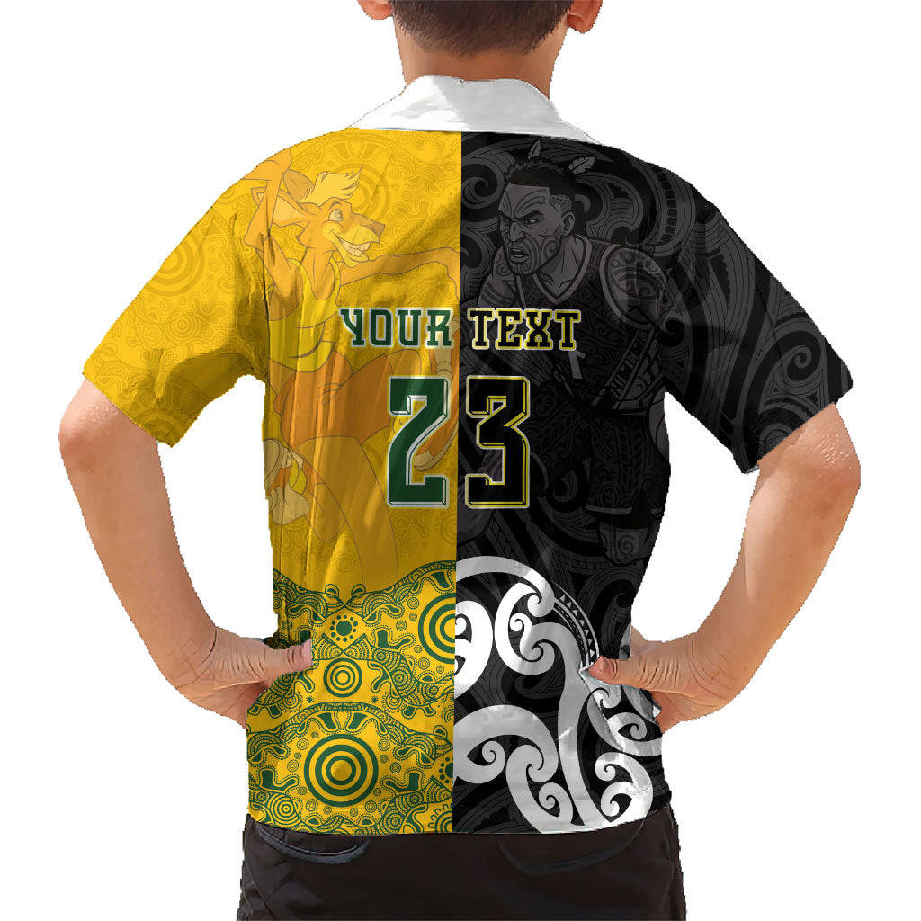 Aotearoa New Zealand And Australia Basketball Custom Hawaiian Shirt Maori Tribal Tattoo And Aboriginal Dot Art Heritage