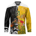 Aotearoa New Zealand And Australia Basketball Custom Hockey Jersey Maori Tribal Tattoo And Aboriginal Dot Art Heritage