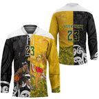 Aotearoa New Zealand And Australia Basketball Custom Hockey Jersey Maori Tribal Tattoo And Aboriginal Dot Art Heritage