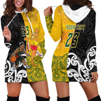 Aotearoa New Zealand And Australia Basketball Custom Hoodie Dress Maori Tribal Tattoo And Aboriginal Dot Art Heritage