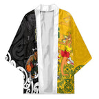 Aotearoa New Zealand And Australia Basketball Custom Kimono Maori Tribal Tattoo And Aboriginal Dot Art Heritage