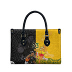 Aotearoa New Zealand And Australia Basketball Custom Leather Bag Maori Tribal Tattoo And Aboriginal Dot Art Heritage