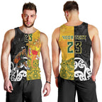 Aotearoa New Zealand And Australia Basketball Custom Men Tank Top Maori Tribal Tattoo And Aboriginal Dot Art Heritage