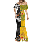 Aotearoa New Zealand And Australia Basketball Custom Mermaid Dress Maori Tribal Tattoo And Aboriginal Dot Art Heritage