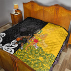 Aotearoa New Zealand And Australia Basketball Custom Quilt Maori Tribal Tattoo And Aboriginal Dot Art Heritage