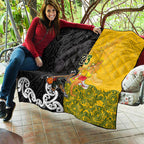 Aotearoa New Zealand And Australia Basketball Custom Quilt Maori Tribal Tattoo And Aboriginal Dot Art Heritage