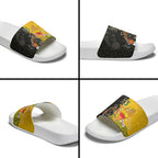 Aotearoa New Zealand And Australia Basketball Custom Slide Sandals Maori Tribal Tattoo And Aboriginal Dot Art Heritage