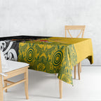 Aotearoa New Zealand And Australia Basketball Custom Tablecloth Maori Tribal Tattoo And Aboriginal Dot Art Heritage