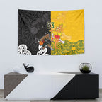 Aotearoa New Zealand And Australia Basketball Custom Tapestry Maori Tribal Tattoo And Aboriginal Dot Art Heritage