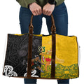 Aotearoa New Zealand And Australia Basketball Custom Travel Bag Maori Tribal Tattoo And Aboriginal Dot Art Heritage