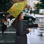 Aotearoa New Zealand And Australia Basketball Custom Umbrella Maori Tribal Tattoo And Aboriginal Dot Art Heritage