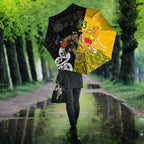 Aotearoa New Zealand And Australia Basketball Custom Umbrella Maori Tribal Tattoo And Aboriginal Dot Art Heritage