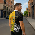 Aotearoa New Zealand And Australia Basketball Custom Zipper Polo Shirt Maori Tribal Tattoo And Aboriginal Dot Art Heritage