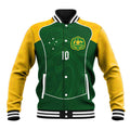 Custom Australia Football Baseball Jacket Aboriginal Pattern Sporty Style-Green Color - Aussie Hoodie