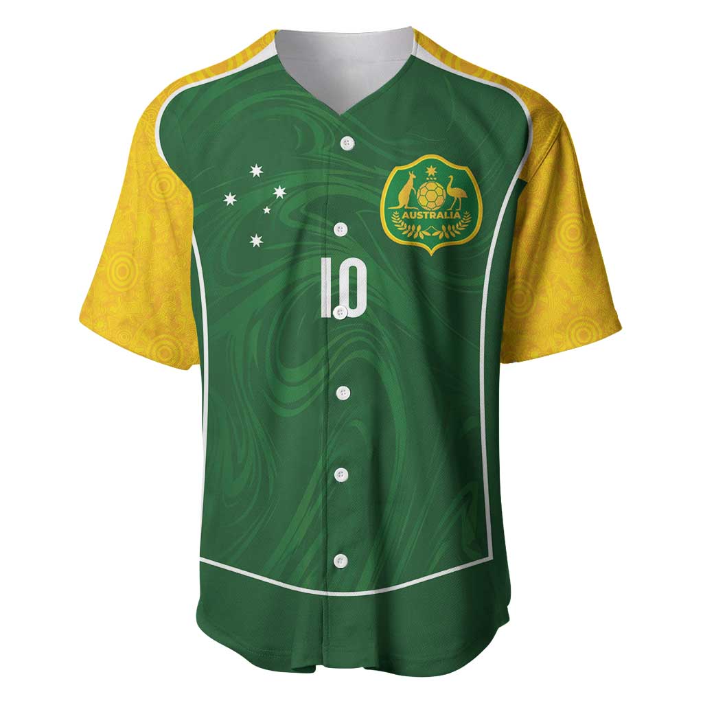 Custom Australia Football Baseball Jersey Aboriginal Pattern Sporty Style-Green Color - Aussie Hoodie