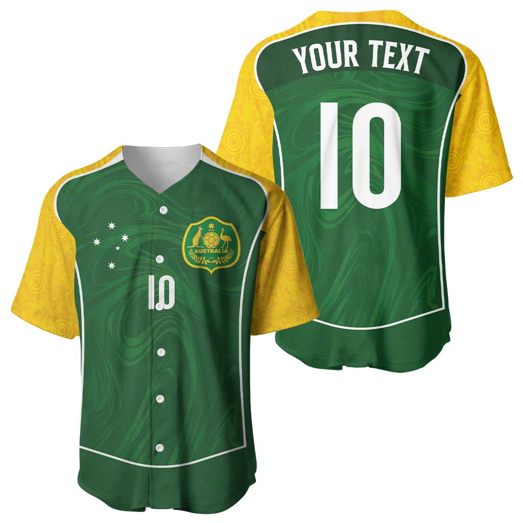 Custom Australia Football Baseball Jersey Aboriginal Pattern Sporty Style-Green Color - Aussie Hoodie