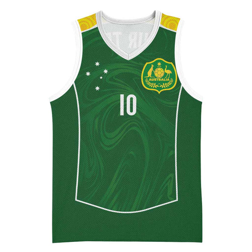 Custom Australia Football Basketball Jersey Aboriginal Pattern Sporty Style-Green Color - Aussie Hoodie