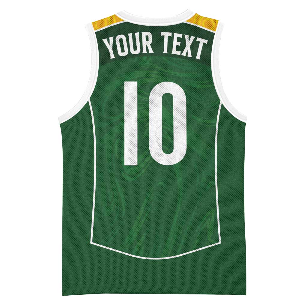 Custom Australia Football Basketball Jersey Aboriginal Pattern Sporty Style-Green Color - Aussie Hoodie