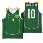 Custom Australia Football Basketball Jersey Aboriginal Pattern Sporty Style-Green Color - Aussie Hoodie