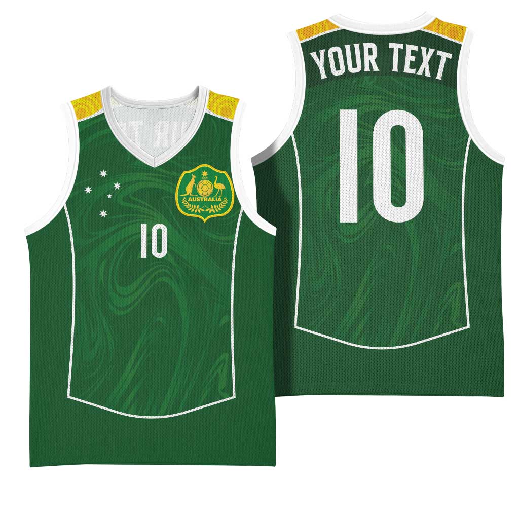 Custom Australia Football Basketball Jersey Aboriginal Pattern Sporty Style-Green Color - Aussie Hoodie