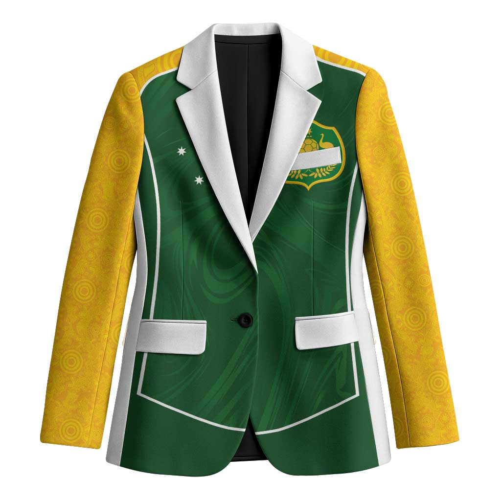 Custom Australia Football Blazer Aboriginal Pattern Sporty Style-Green Color - Aussie Hoodie