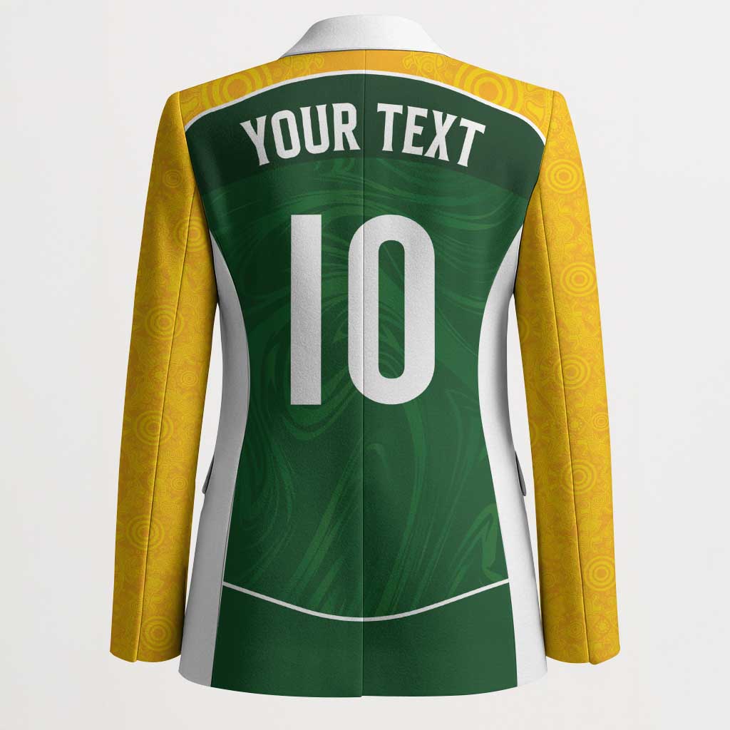 Custom Australia Football Blazer Aboriginal Pattern Sporty Style-Green Color - Aussie Hoodie
