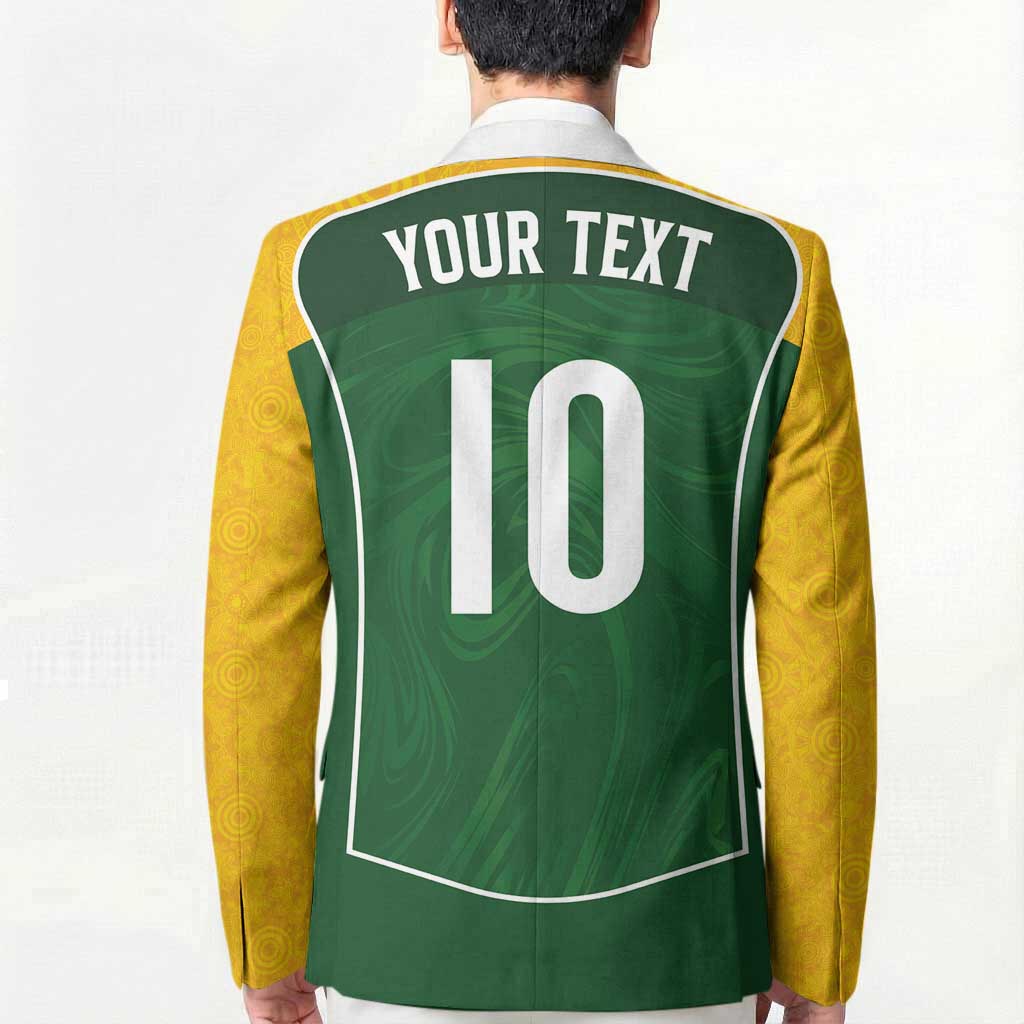 Custom Australia Football Blazer Aboriginal Pattern Sporty Style-Green Color - Aussie Hoodie