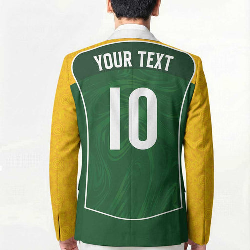 Custom Australia Football Blazer Aboriginal Pattern Sporty Style-Green Color - Aussie Hoodie