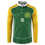 Custom Australia Football Button Sweatshirt Aboriginal Pattern Sporty Style-Green Color - Aussie Hoodie