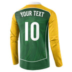 Custom Australia Football Button Sweatshirt Aboriginal Pattern Sporty Style-Green Color - Aussie Hoodie