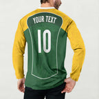 Custom Australia Football Button Sweatshirt Aboriginal Pattern Sporty Style-Green Color - Aussie Hoodie