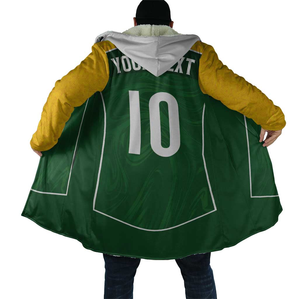 Custom Australia Football Cloak Aboriginal Pattern Sporty Style-Green Color - Aussie Hoodie