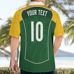 Custom Australia Football Hawaiian Shirt Aboriginal Pattern Sporty Style-Green Color - Aussie Hoodie