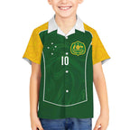 Custom Australia Football Hawaiian Shirt Aboriginal Pattern Sporty Style-Green Color - Aussie Hoodie