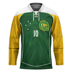 Custom Australia Football Hockey Jersey Aboriginal Pattern Sporty Style-Green Color - Aussie Hoodie