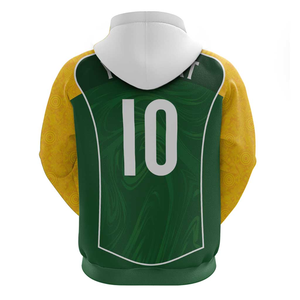Custom Australia Football Hoodie Aboriginal Pattern Sporty Style-Green Color - Aussie Hoodie