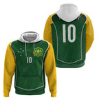 Custom Australia Football Hoodie Aboriginal Pattern Sporty Style-Green Color - Aussie Hoodie