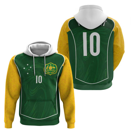Custom Australia Football Hoodie Aboriginal Pattern Sporty Style-Green Color - Aussie Hoodie