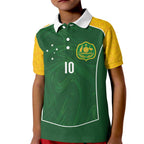 Custom Australia Football Kid Polo Shirt Aboriginal Pattern Sporty Style-Green Color - Aussie Hoodie
