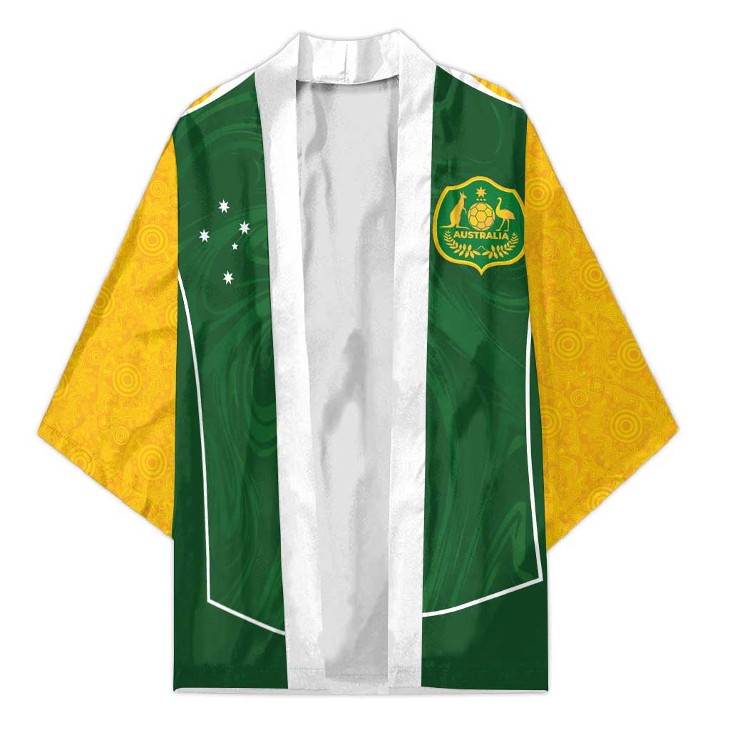 Custom Australia Football Kimono Aboriginal Pattern Sporty Style-Green Color - Aussie Hoodie