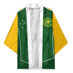 Custom Australia Football Kimono Aboriginal Pattern Sporty Style-Green Color - Aussie Hoodie